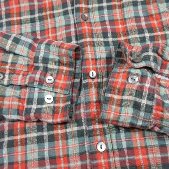 Carbon 2 Cobalt mens colorful lined plaid flannel shirt L - Picture 5 of 6